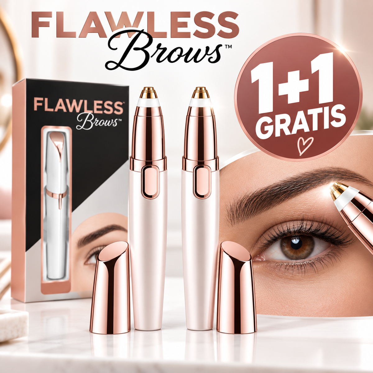 Epilator za oblikovanje obrva 1+1 Gratis!