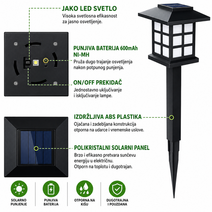 Solarni fenjeri za dvorište 3+3 GRATIS